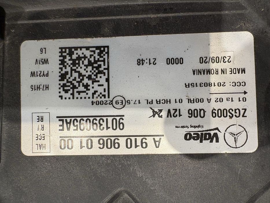 Lampa przod mercedes sprinter