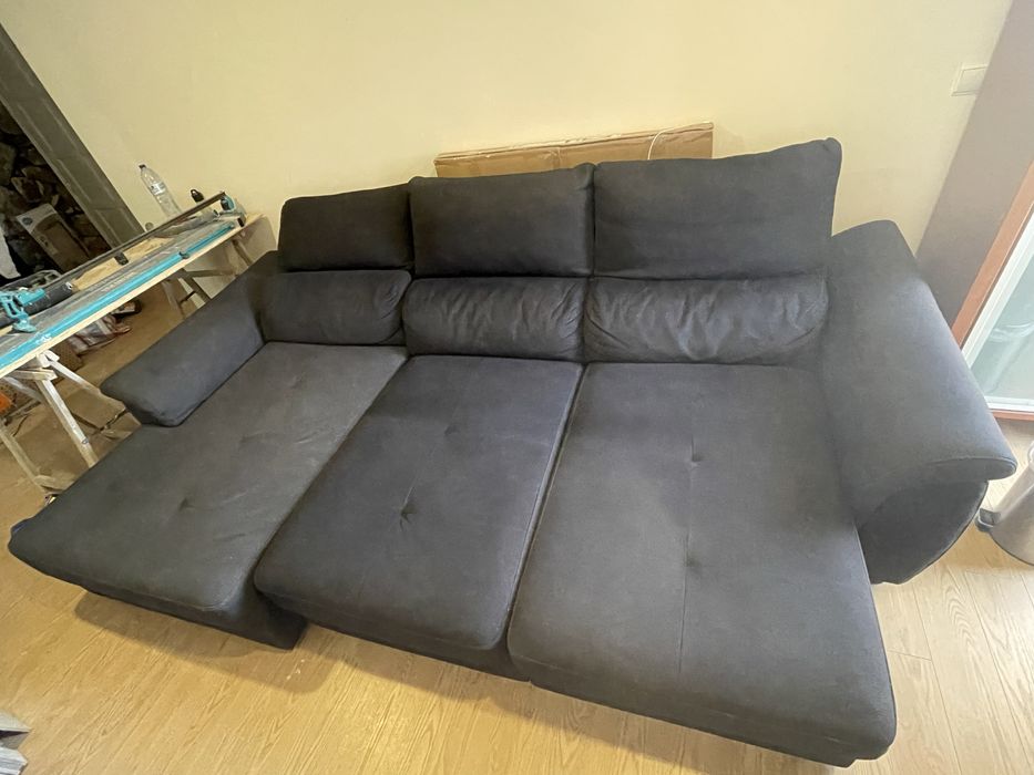 Sofá Chaise-Longue Preto