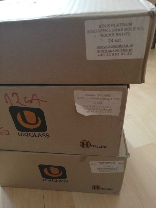 Szkło, kieliszki Bols Platinium nowe, sprzedam