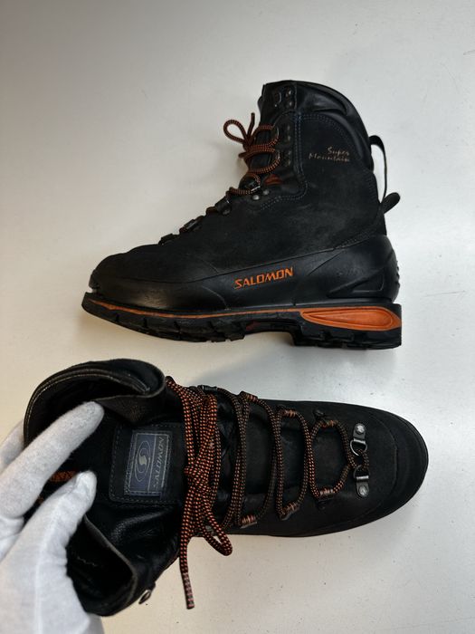 Оригінальні вінтажні трекінгові альпіністські черевики Original Salomon Super Mountain Gorpcore Outdoor Саломон ретро вінтаж ботинки 40 розмір чорні