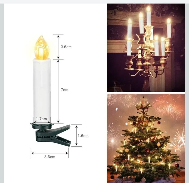 Świeczki choinkowe Led
