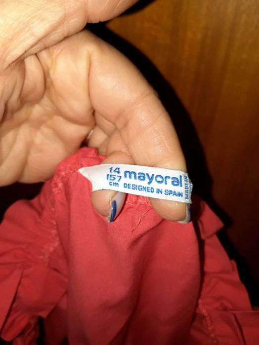 Vestido alças vermelho Mayoral 14anos em bom estado
