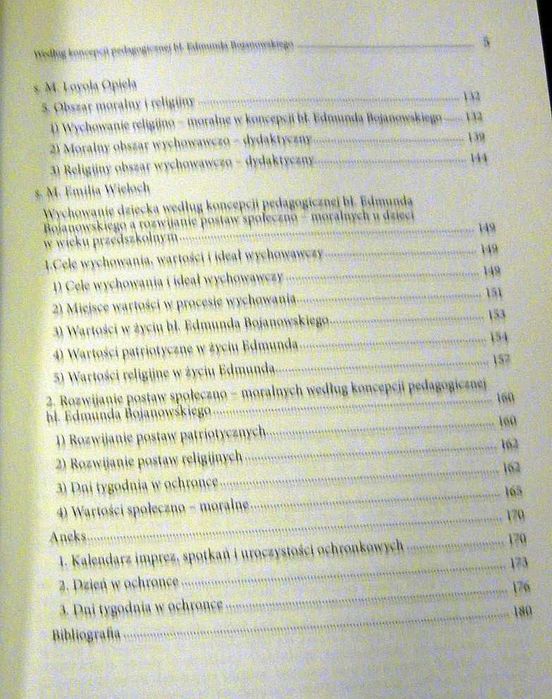 Wychowanie integralne dziecka w wieku przedszkolnym L. Opiela spis