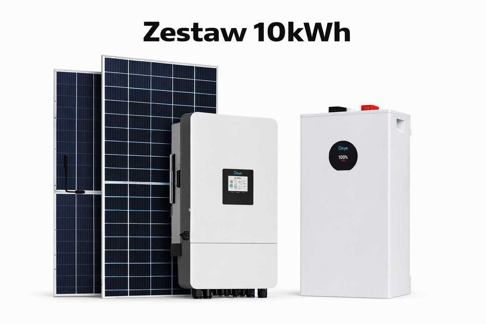 Zestaw budżetowy 10kWh LV (panele, inwerter 3 fazy, magazyn 16 kWh)