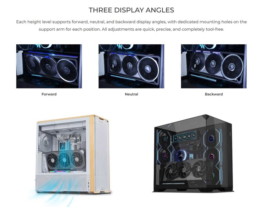 Lian Li 4 Slots Vertical GPU Kit V4 ホワイト image