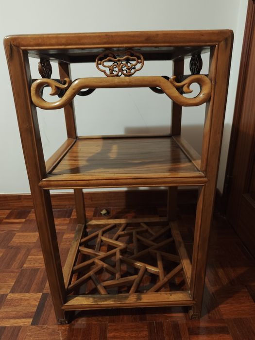 Conjunto de Mobiliário Secular Chinês de Luxo- Lavatório+mesa de Apoio