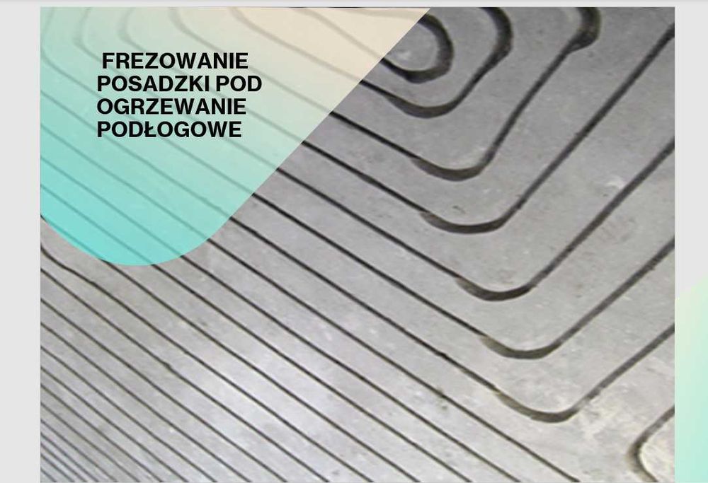 Frezowanie posadzki pod ogrzewanie podłogowe, usługi hydrauliczne