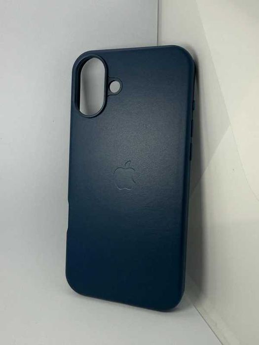 Capa Leather Azul para iPhone 16 Plus - Nova e Embalada