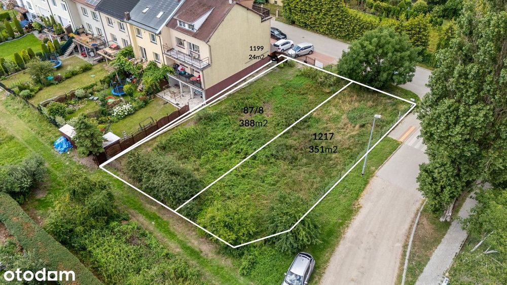 Działka inwestycyjna z MPZP 11 MN-U|763 m²|Reda, róg Norwida i Cichej