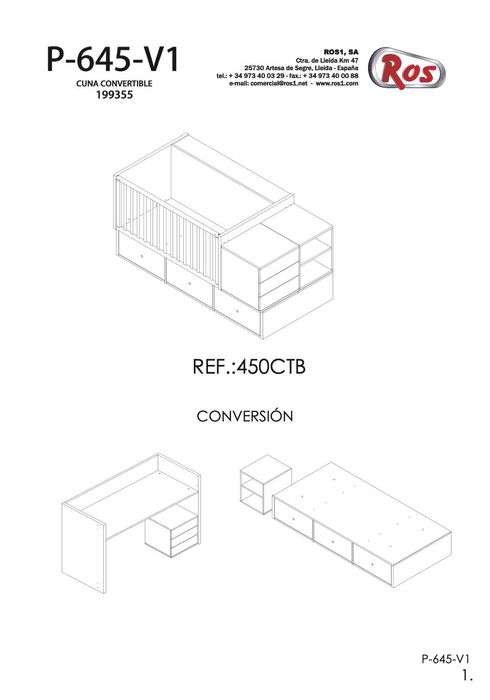 Berço Convertivel em Quarto Criança + 2 Colchões