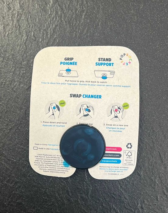 PopSockets z uchwytem PopGrip Ręcznie rysowane serce kolor szałwiowy