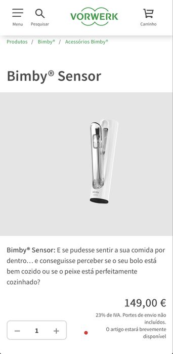 Sensor de TEMPERATURA ASSADOS - BIMBY E LIVRO BIMBY