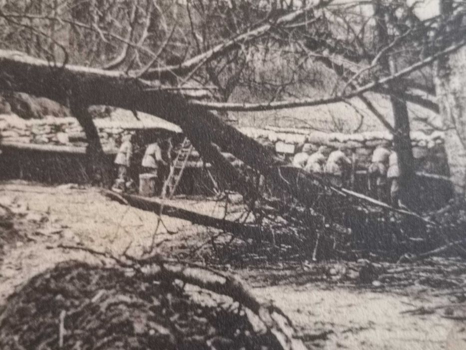 stara pocztówka niemieckie pozycje obronne - 1916r