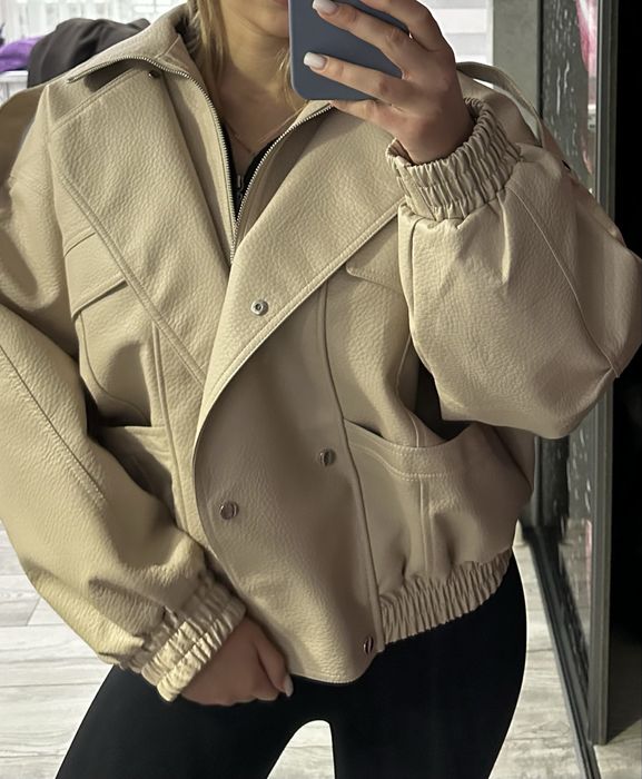 Шкіряна куртка оверсайз