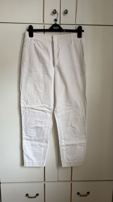 Spodnie bawełniane białe Zara 34/XS