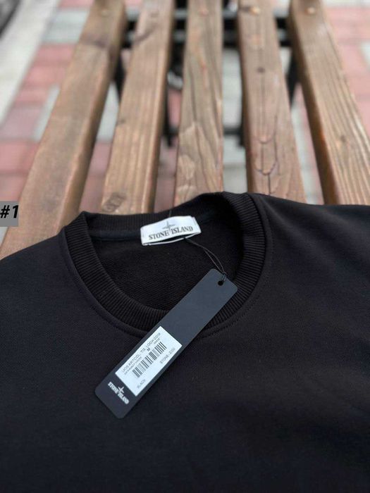 Світшот Стон Айленд - Черная Кофта Stone Island