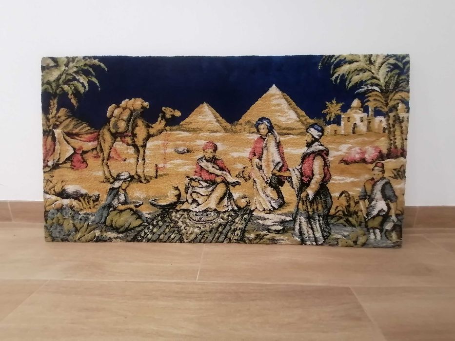 Quadro em tela de seda de veludo fabrico italiano estilo "devoré".