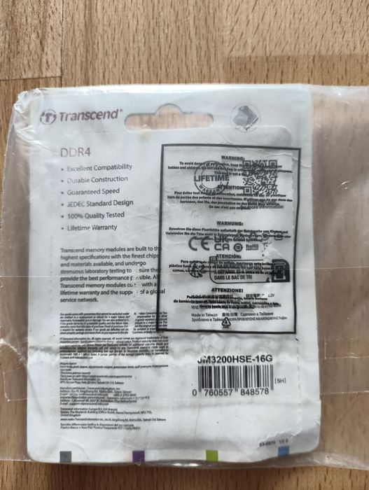 Оперативна пам'ять Transcend 16GB JM DDR4 3200Mhz SO-DIMM 1Rx8 2Gx8 CL22 1.2V