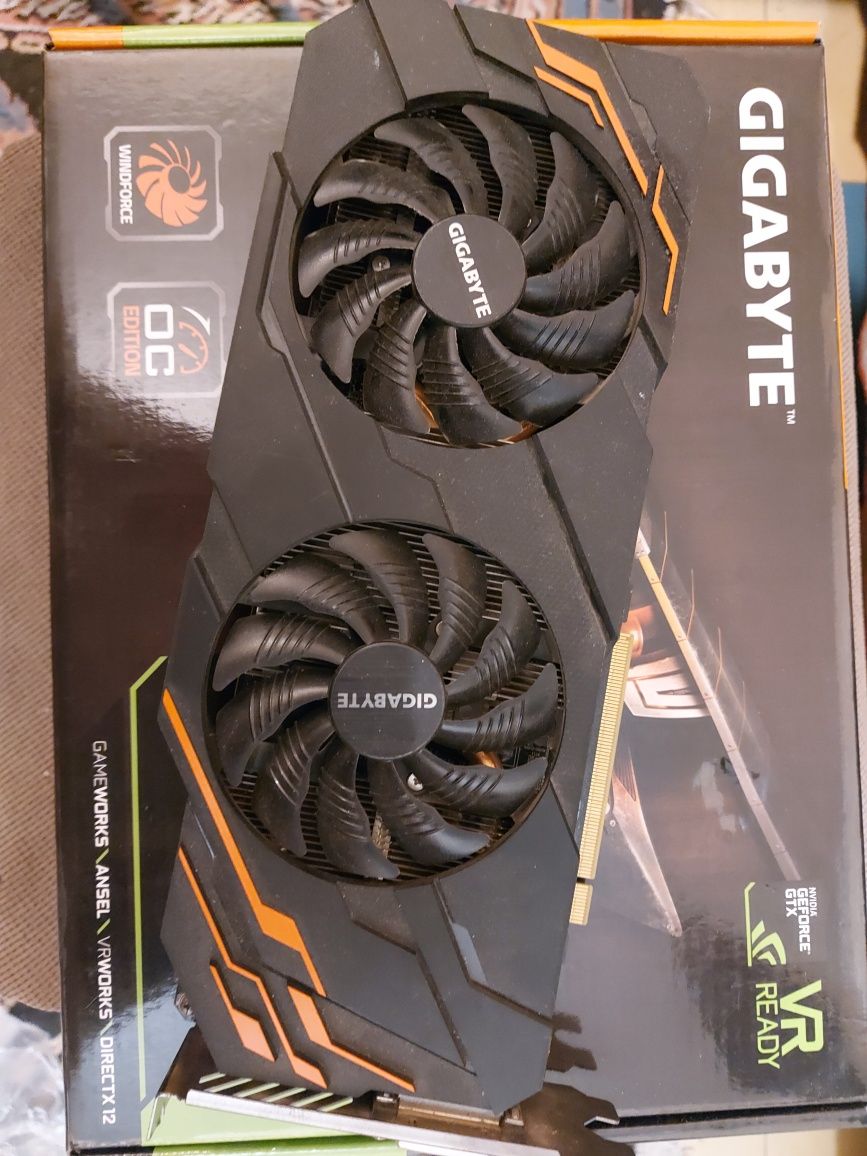 Видеокарта gigabyte GeForce gtx 1070 с нерабочим куллером с нерабочим ...