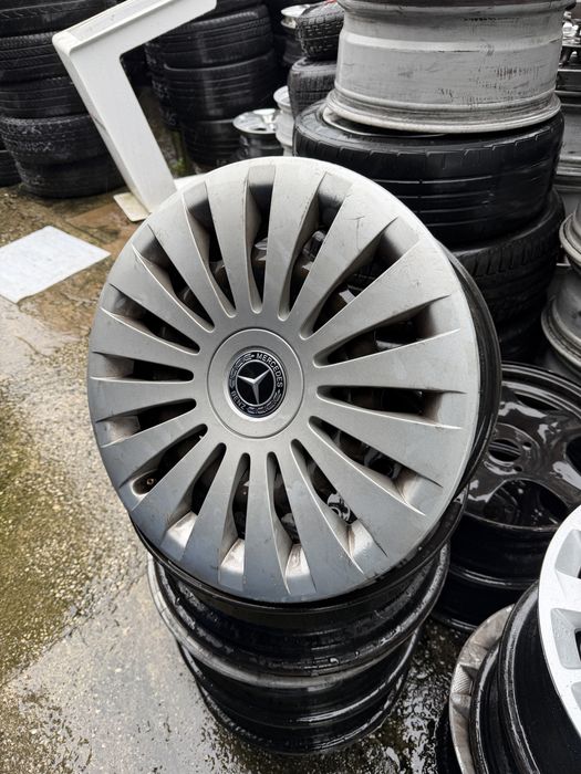 Jantes originais em ferro 17 Mercedes 5x112 com tampão