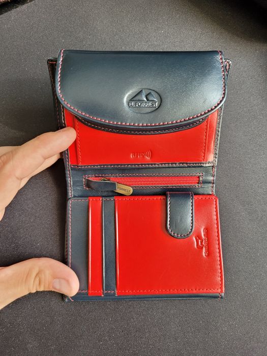 TANIO!! RFID Nowy skórzany portlef EL FOREEST 100 zł taniej!!