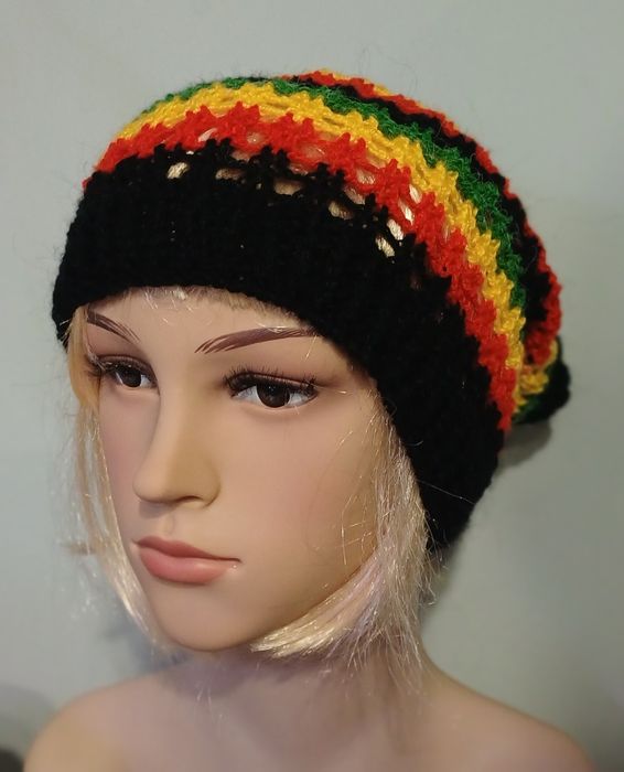 Czapka azurowa reagge rasta