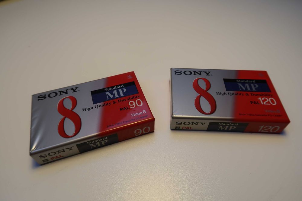 2 x Kasety Do Kamer VIDEO8 SONY P5-120MP 120 min / P5-90MP 90 min