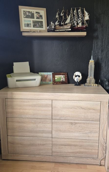 Zestaw mebli młodzieżowych – loft / dąb Sonoma – solidna robota stolar