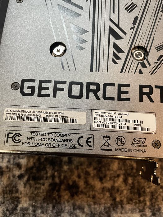 RTX 3070 Palit GameRock 8GB