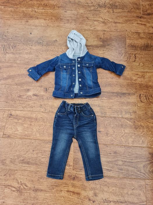 Komplet jeansowy dla maluszka 74 cm
