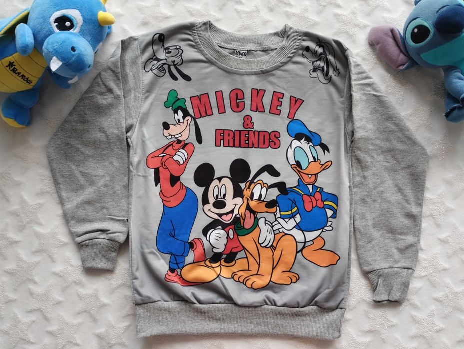 Bluza Myszka Miki 128 Mickey Friends Pluto Kaczor Donald Goofy 7 8 lat