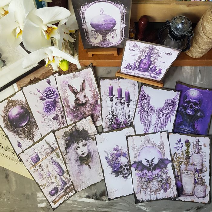 Ілюстровані набори паперу для творчості і рукоділля. Скрапбукінг