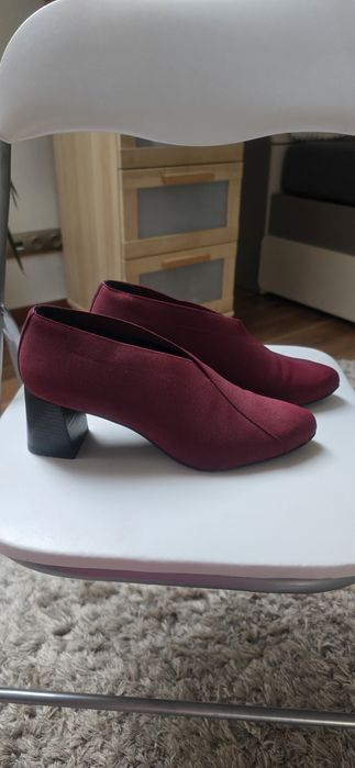 Bordowe botki, firma Mascaro, rozmiar 39
