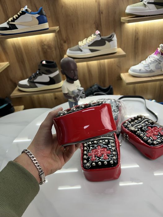 ‼️Знижка‼️ Сумка Месенджер CHROME HEARTS black / Red