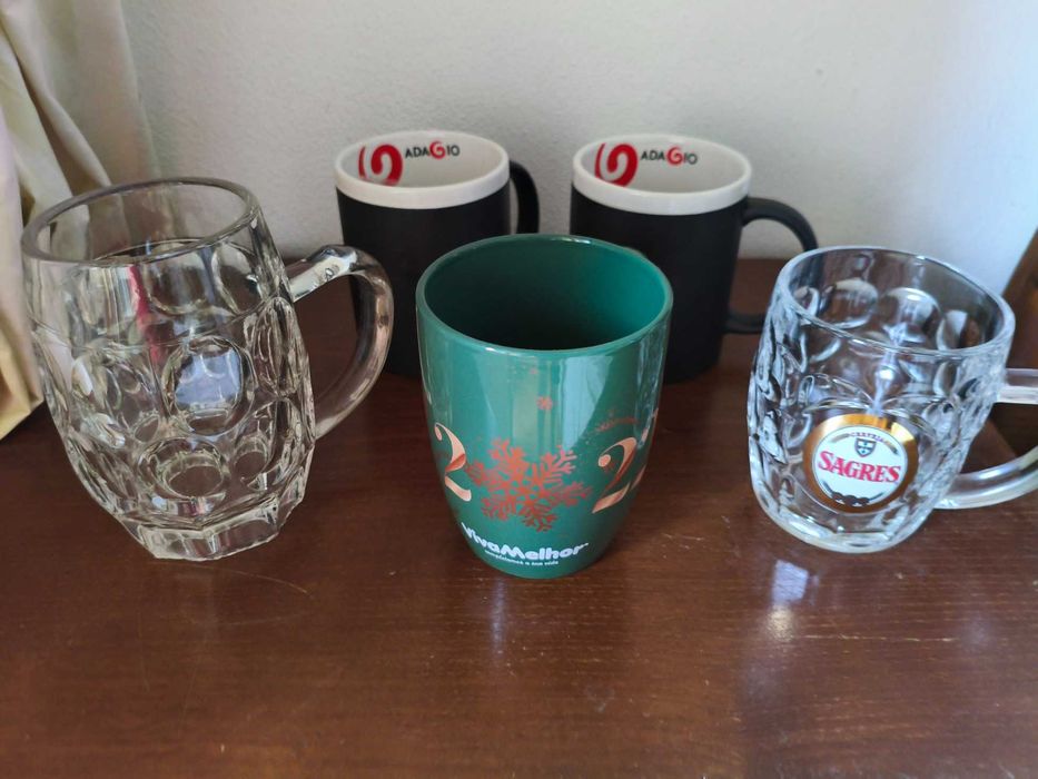 Conjunto de 5 Canecas Variadas - Coleção, Lousa e Cerveja