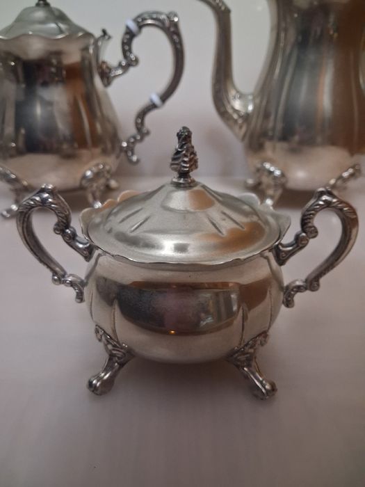 Conjunto de Chá Vintage Leonard Silver Plated