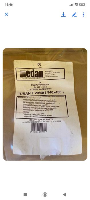 Grzejnik łazienkowy Turan-biały-940x480- edan406wat