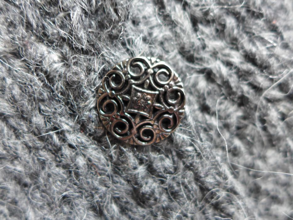 Wełniany ISLANDZKI SWETER rozpinany kardigan S 36 M 38 handmade WEŁNA