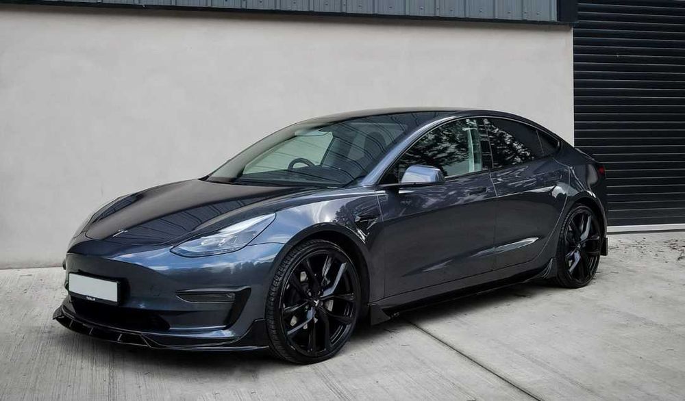 Комплект дооснащення Tesla Model 3 аеро кіт накладки на бампер тесла модель 3 aero kit губа дифузор спойлер лезвия