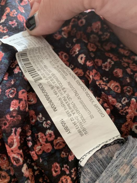 Túnica manga comprida floral Pull & Bear 38