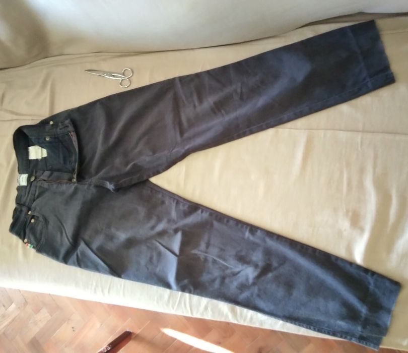 Calça sarja, 36, castanha