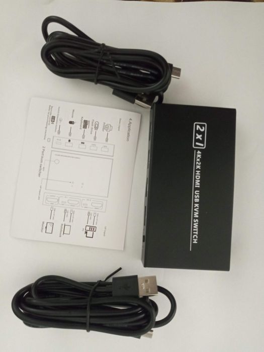 Kvm свичь новый 2 ПК  на 1 монитор kvm switch