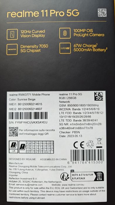 Realme 11 PRO. Smartfon.