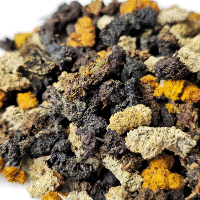 Тізан з молодих фруктових листів • ферментований трав'яний чай • 100г