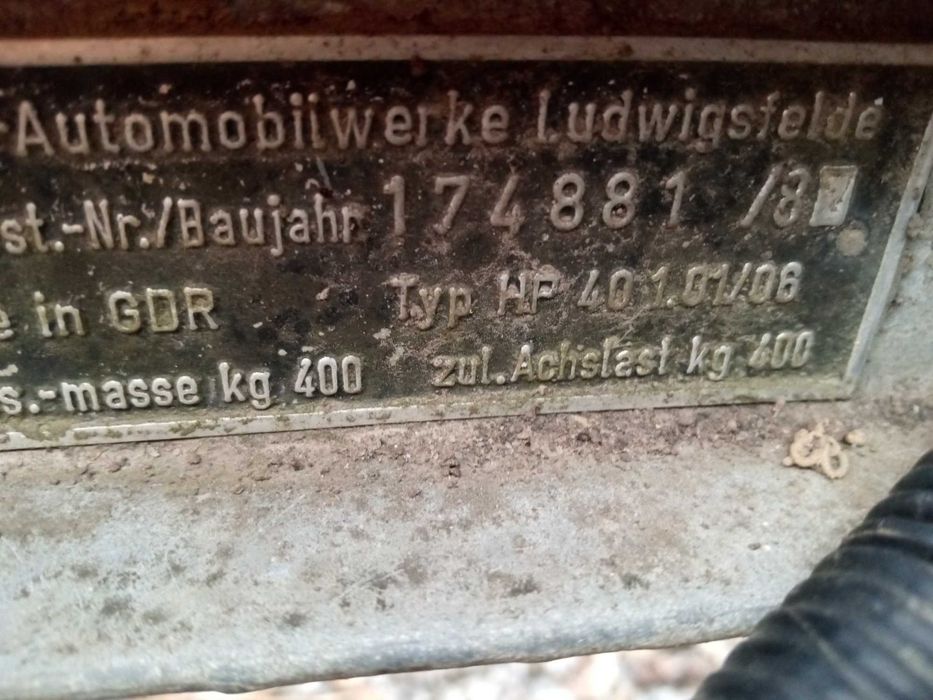 Легковий причіп виробник ГДР