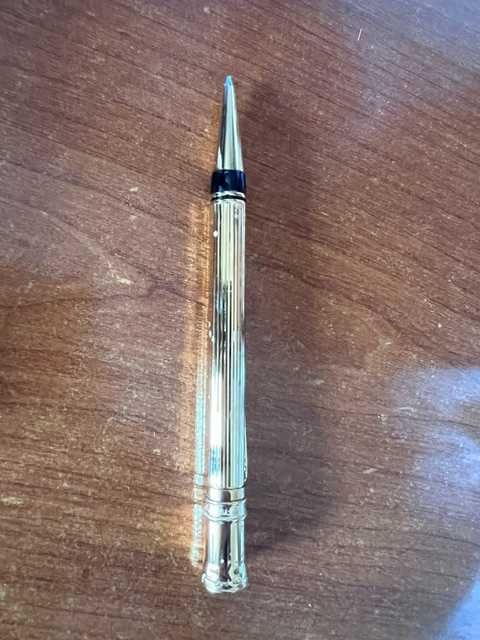 Caneta Esferográfica Parker Duofold Godron banhado a Ouro 23K – Full Set Vintage