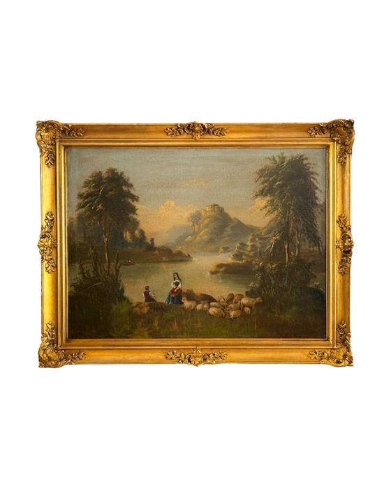 Pintura lago castelo Romantismo | século XIX