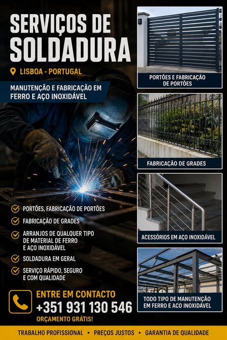Serviçios de soldadura ( solo whats app o  chamar )