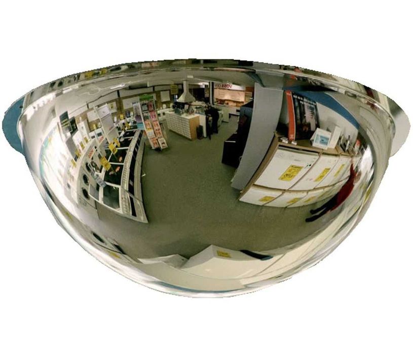 Lustro panoramiczne magazynowe sklepowe antykradzieżowe PÓŁKULA 360°|68 cm