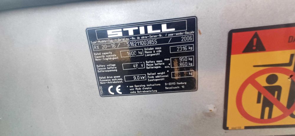 Продам навантажувач STILL rx 20-16